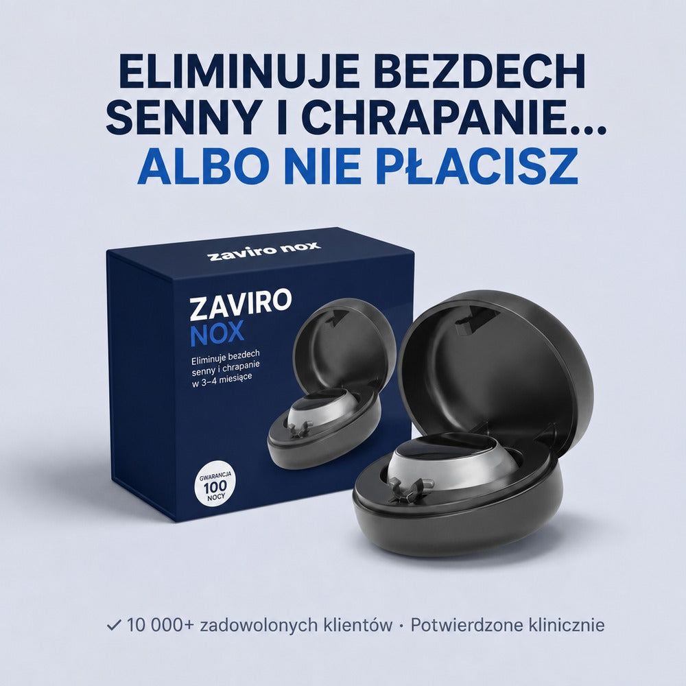 Zaviro Nox™ Eliminuje Chrapanie i Bezdech Senny