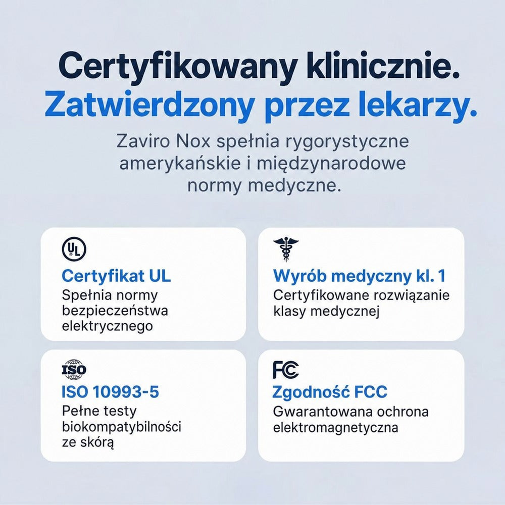 Zaviro Nox™ Eliminuje Chrapanie i Bezdech Senny
